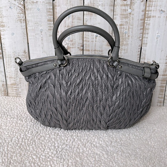 Coach 1941 Grey Nylon Madison Satchel 70th Anniversary purse handbag - Picture 5 of 12